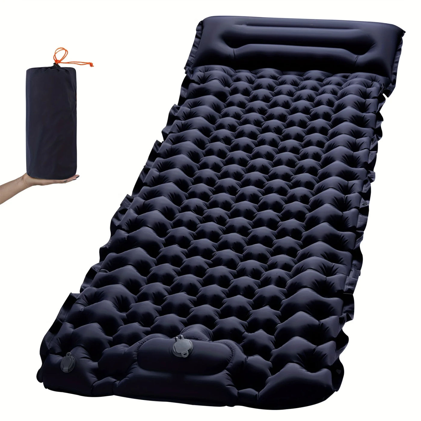 Description Picture 2 of itemOutdoor Camping Inflatable Mattress Thicken Sleeping Pad with Built-in Pillow & Pump Air Mat for Travel Hiking Climbing