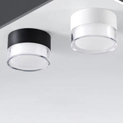 Dimmable Surface-Mounted LED Downlight Simple Modern 7w 9w 12w 15w Ac85-265V Transparent Ultra-Thin Warm light Indoor Lighting