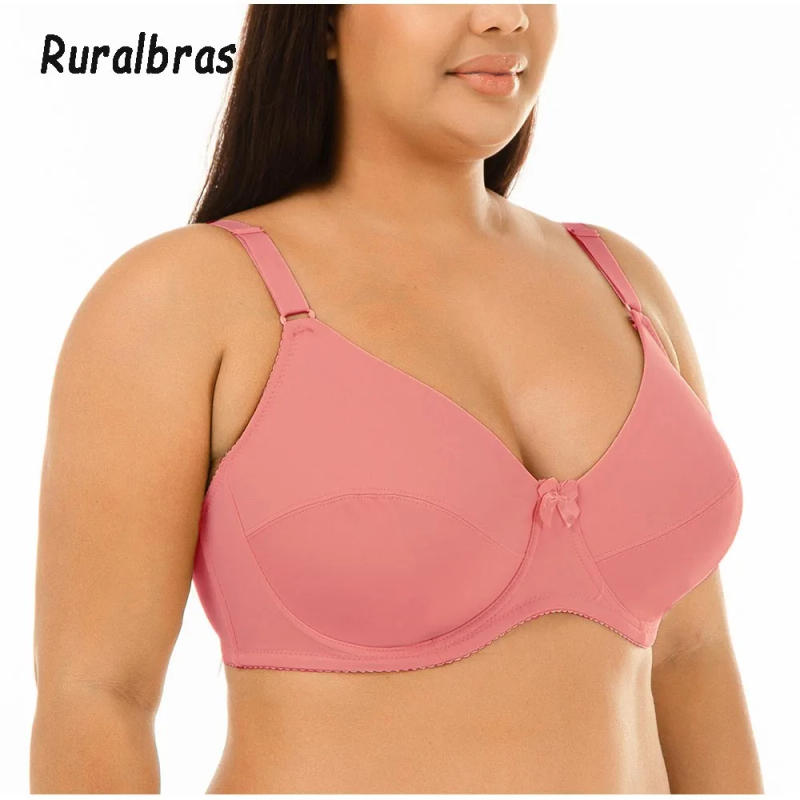 Description Picture 6 of itemComfortable Unlined thin bras for women push up Pure Color Large Size Bra with wire non-padded bralette big breast C D cup C21