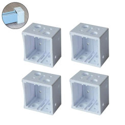 4pcs/set Blind Brackets Profile Box Mounting Profile Box Bracket Blinds Headrail Bracket Window Blinds Installation Accessories
