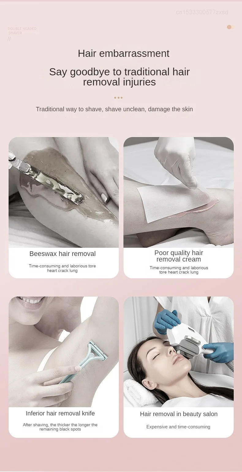 Description Picture 4 of itemXiaomi Electric Shaver Double Head Hair Removal Device Charge Multi-function Not Harmful Skin No Black Spots Left  Shaving Razor