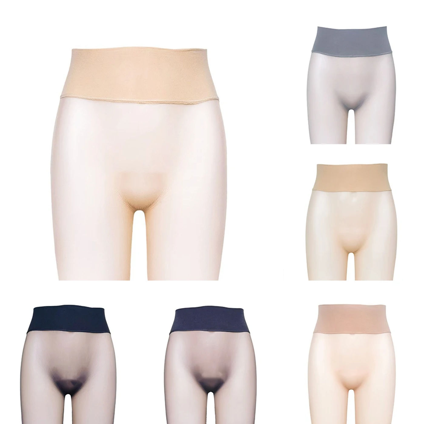 Description Picture 3 of item1pc Summer Ultra Thin Men's Seamless Stockings Silky High Waist Pantyhose Sexy Solid Color Male See Through Tights