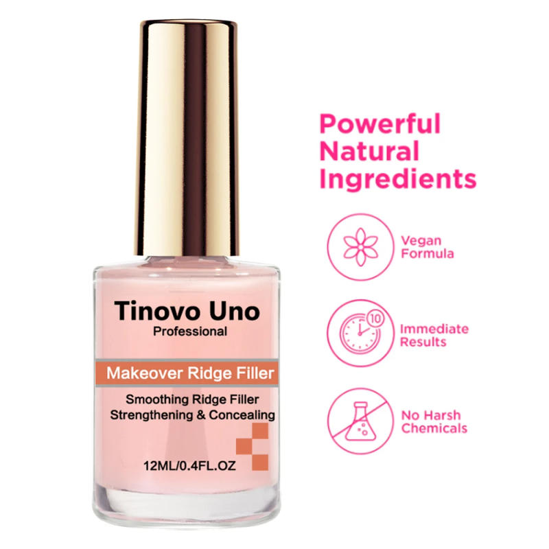 Description Picture 6 of itemTinovo Uno Nail Strengthener Makeover Ridge Filler Base Coat 12ML Healthy Pink Base Oil Nail Hardener Manicure Repair Thin Nails