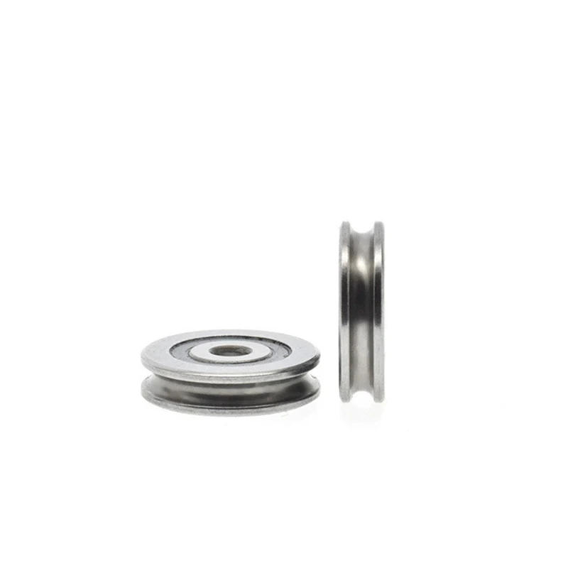 Description Picture 6 of item6*33*8mm V Groove Mental Bearing Round Pulley Steel Wire Over Line Lifting Wheel Guide Wheel Mechanical Rolling Wheel