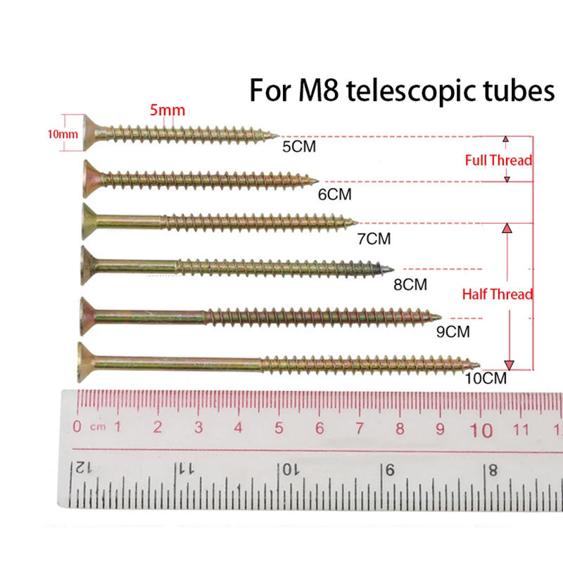 Description Picture 2 of item5/20pcs M3.5 M5 Phillips Countersunk Head Tapping Wood Screws Color/White Zinc/Gray Phosphorus Drywall Screws