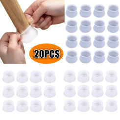 20pcs Silicon Chair Leg Protectors Socks Table Feet Pad Floor Protection