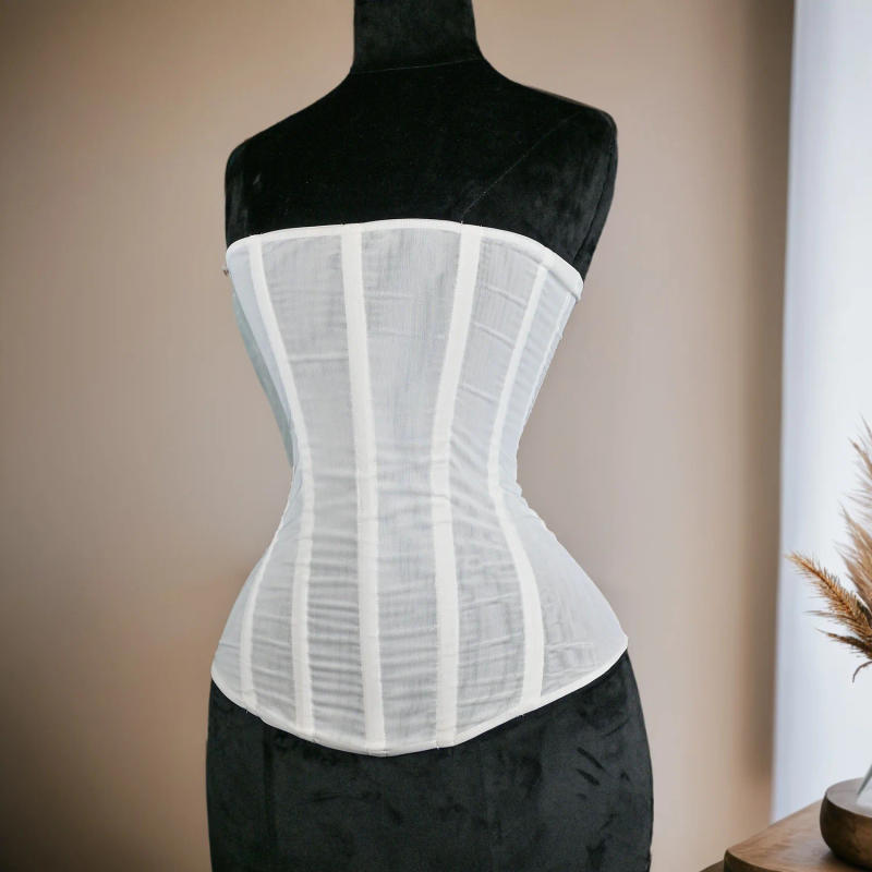 Description Picture 5 of itemWomen Tight Corset Bustier Overbust Quality Mesh Bodices With Zipper Shaping Tops Breathable Elastic Waist Trainer