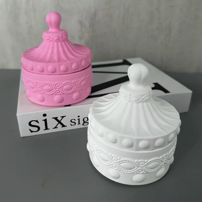 Description Picture 2 of itemGem Pattern Storage Box Silicone Mold DIY Handmade Plaster Epoxy Resin Concrete Candle Jar Casting Molds Home Decor Supplies