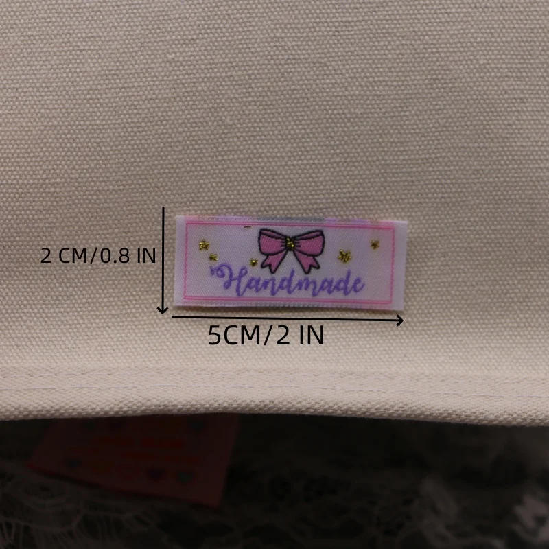 Description Picture 3 of itemPrinted Cartoon Beige Cotton 15PCS  Labels For DIY Sewing Supplies Clothing Care Labels Washable Garment Tags