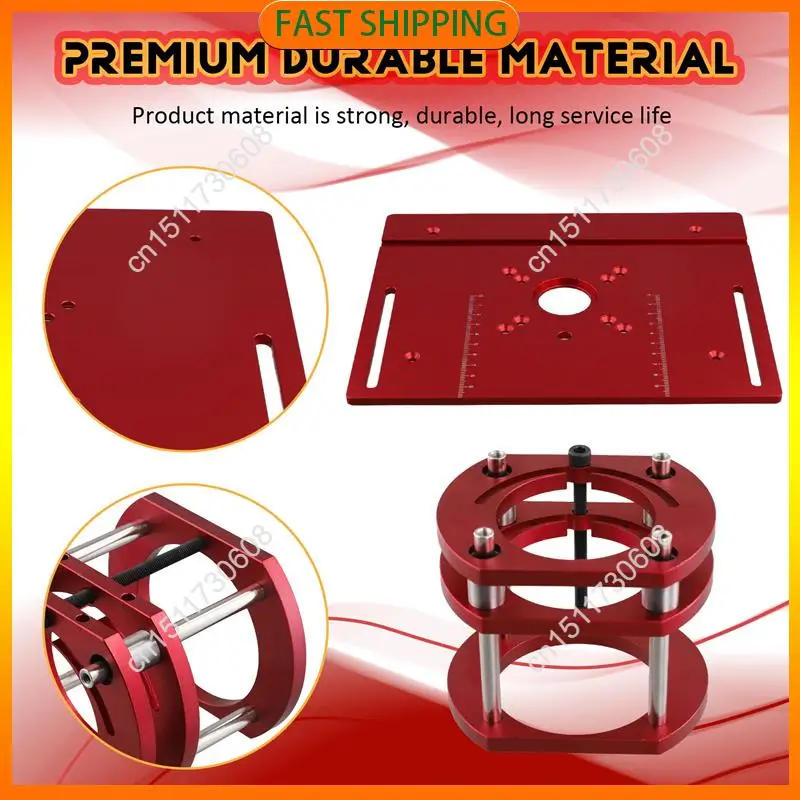 Description Picture 2 of itemBuy Now Woodworking Router Lift Kit Router Table Insert Plate Aluminum For 65Mm Diameter Motors W/ Miter Gauge Guide And Bracket