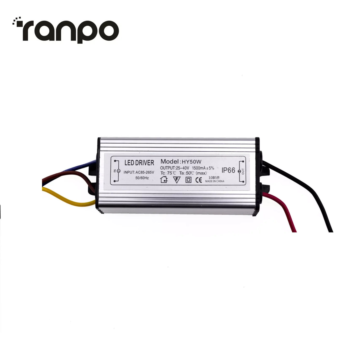 Description Picture 6 of item10W 20W 30W 50W 70W 100W LED Driver Waterproof AC 85-265V Power Supply Driver for LED Light IP66 Silver LED Driver