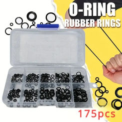 175pcs Durable High Temperature Resistant Nitrile Rubber O-ring Set For Car Repairs Plumbing Air & Gas Connections 10 Grid Set