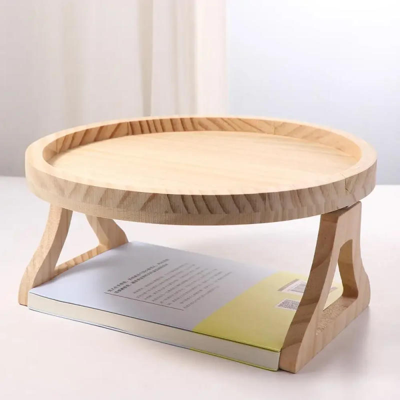 Description Picture 6 of itemNEW Sofa Tray Table Sofa Armrest Clip-On Tray Natural Bamboo Sofa Tray Practical TV Snack Tray For Remote Control Coffee Snacks