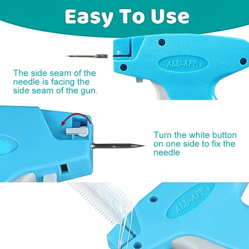 Description Picture 3 of itemClothing Tag Gun Set, Labeler Machine, with 1500 Black and 1500 White Fasteners One Replacement Needle, Price Tag Machine