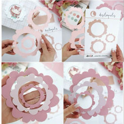 Spain New 2024 Metal Cutting Dies Flower frame diy Scrapbooking Photo Album Decorative Embossing PaperCard Crafts Dies