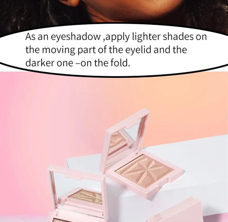 Description Picture 5 of itemMakeup Highlighter Powder Palette Custom Logo Highlight Pink Cosmetic Waterproof Long Lasting Private Label Highlighter 10pcs