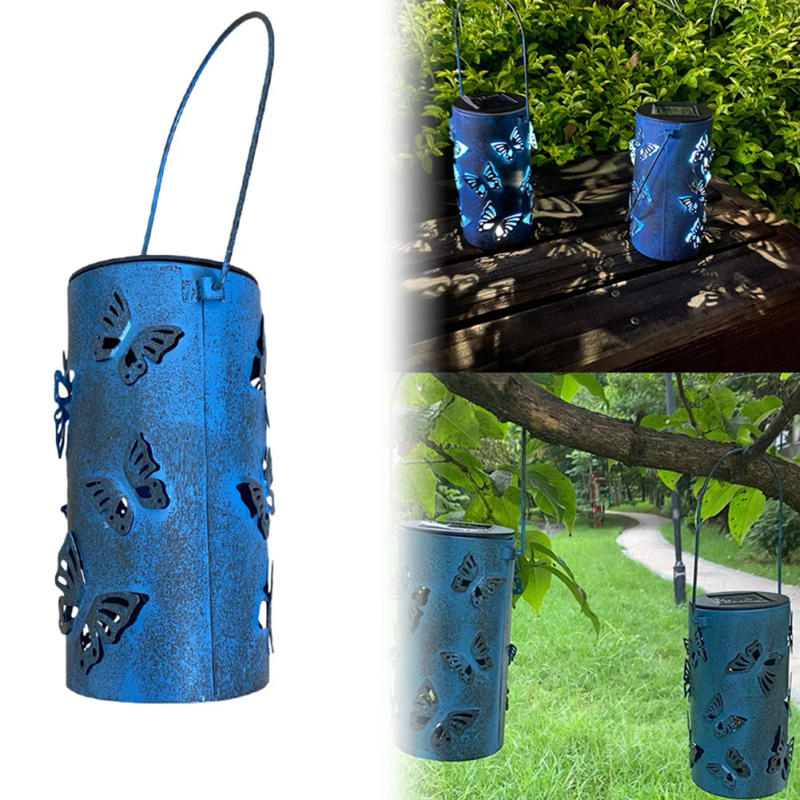 Description Picture 5 of itemButterfly Outdoor Solar Hanging Lanterns Waterproof LED Solar Lights Metal Decorative Lanterns for Patio Yard Landscape