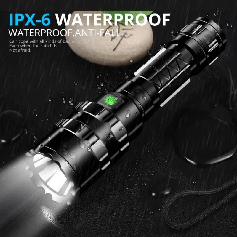 Description Picture 3 of itemProfessional Hunting Tactics Night Reconnaissance LED Flashlight L2 Lamp Beads Waterproof Rechargeable Outdoor Portable Torch