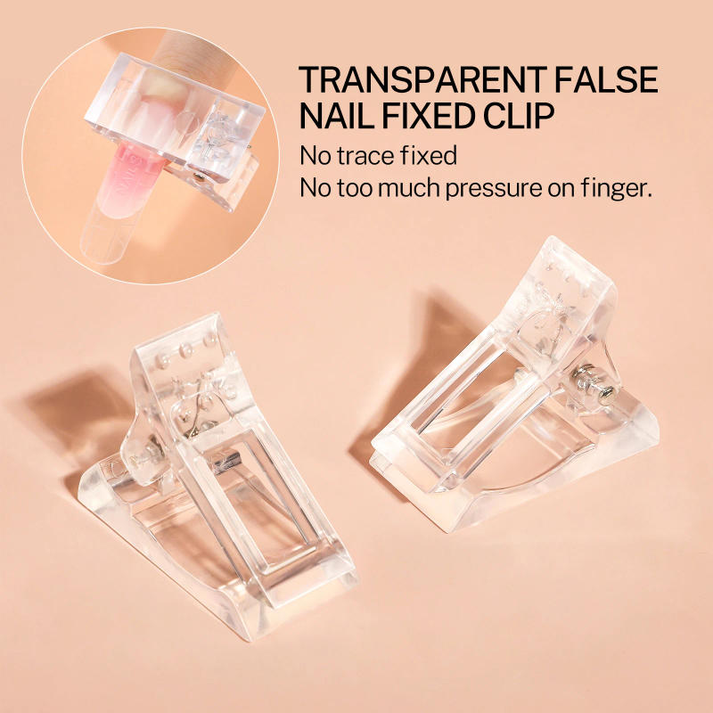 Description Picture 5 of item3PCS Transparent False Nail Fixed Clip for Quick Building Gel Extensiong Gel Nail Extension Tips Manicure Tools