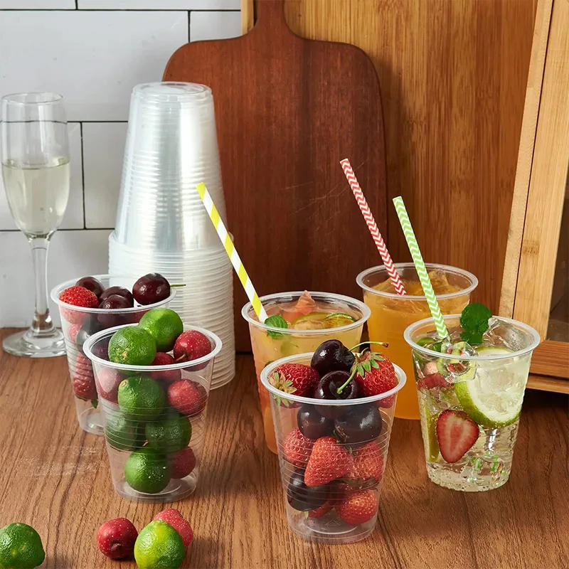 Description Picture 5 of item100pcs Transparent Plastic Cup Heat-resistant Disposable Plastic Cup Outdoor Picnic Birthday Kitchen Party Tableware 200ml