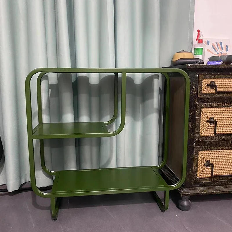 Description Picture 3 of itemCreative Floor Bookcases Simple Iron Art Bookshelf Storage Organizer Nordic Living Room Furniture Home Sofa Display Side Cabinet