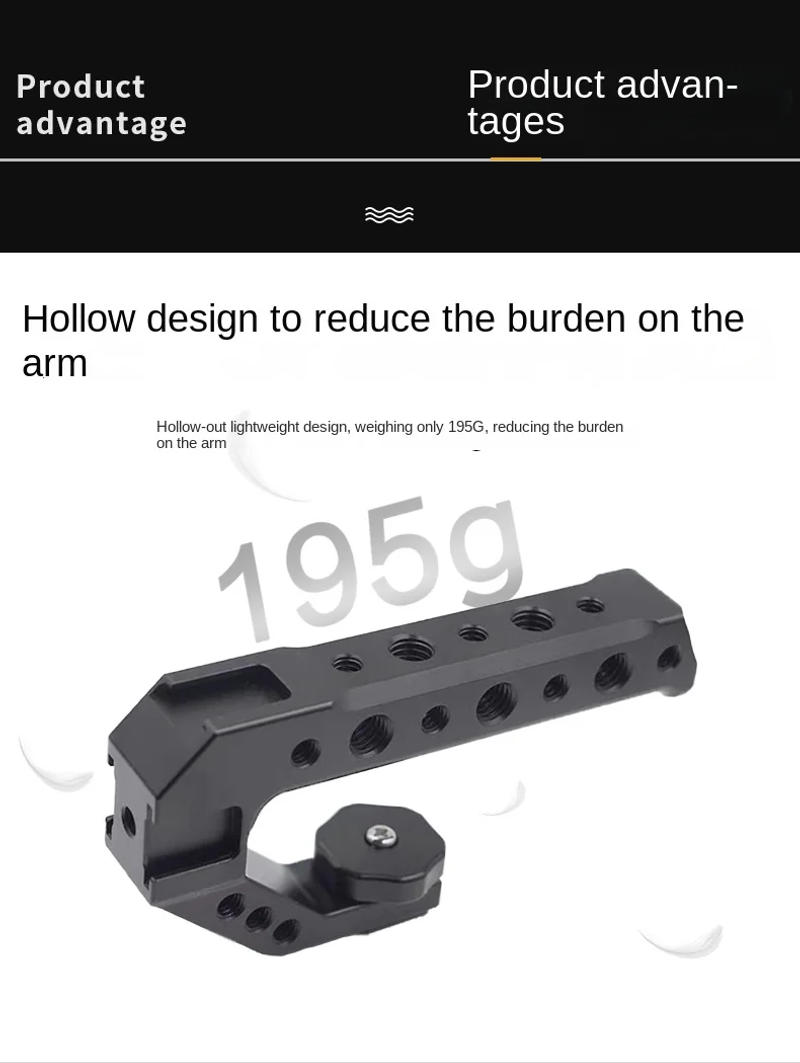 Description Picture 5 of itemDSLR Camera Top Handle Grip Smallrig Camera Cold Shoe Adapter Mount Hand Held Stabilizer Camera Accessory Top Handle Rabbit Cage