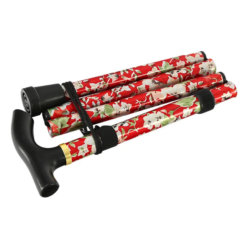 Description Picture 5 of itemOutdoor Walking Cane Stick Men Canes Folding Adjustable Collapsible Seniors Stick Alloy Aluminum Poles Elderly Standing Trekking