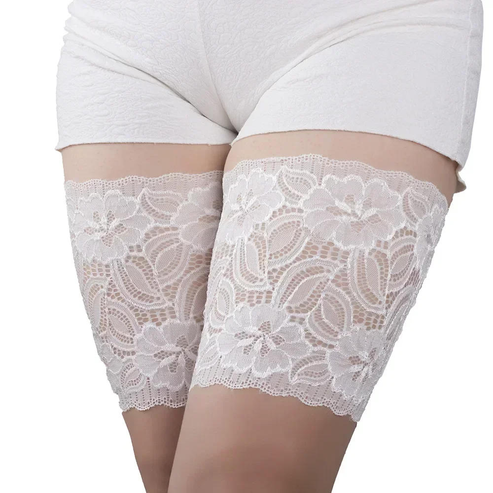 Description Picture 5 of item1Pair Summer Inner Thigh Anti Chafing Thigh Bands Elastic Non Slip Women Sexy Lace Anti Friction Strip Fashion Leg Bands Gifts