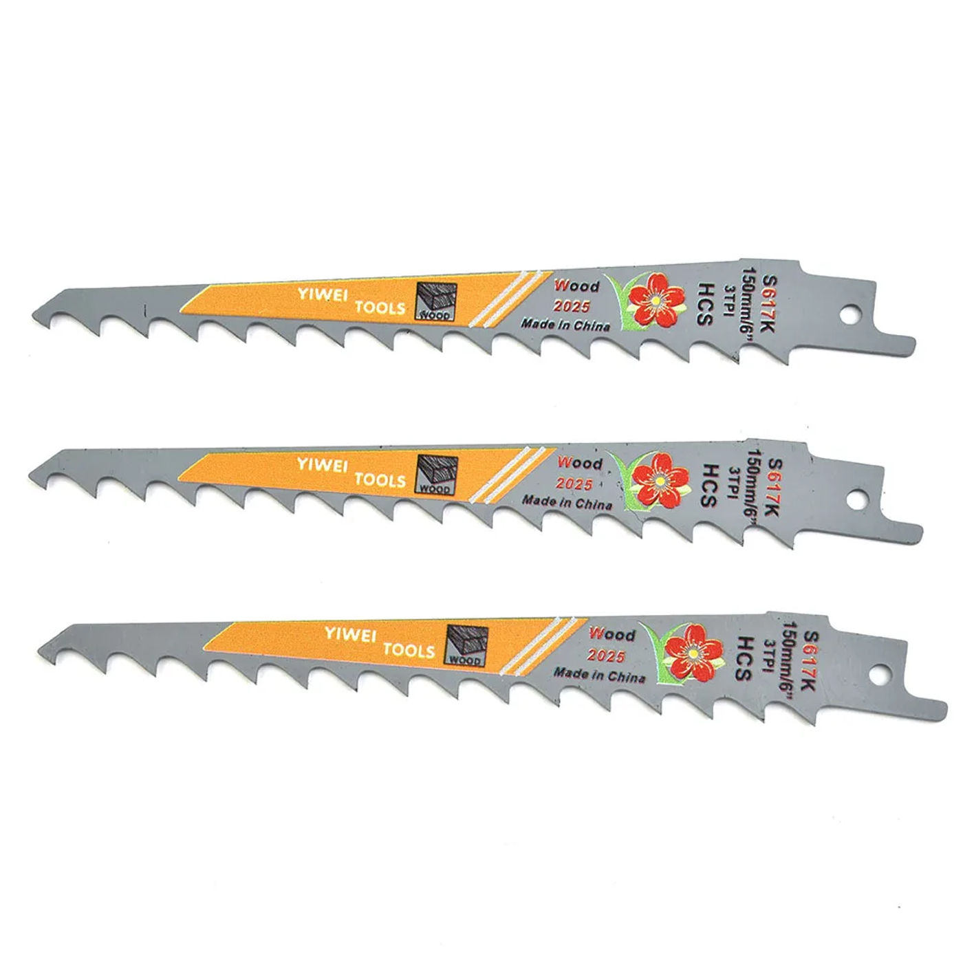 Description Picture 5 of item3Pcs 150mm 3 TPI HCS Reciprocating Saw Blades Saber Saw Handsaw Multi For Wood Metal PVC Tube Cutting Saw Blades Tools