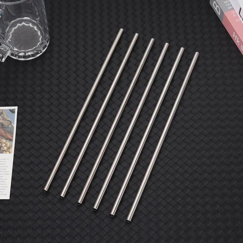 Description Picture 5 of item1Pcs Straight Bent Stainless Steel Straws 6mm 8mm Silver Replacement Straw Drinking Reusable for Stanley 30oz 40oz Tyeso Cup