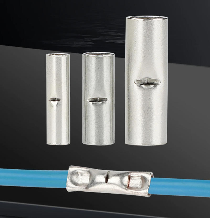 Description Picture 2 of item20/50Pcs Copper Tinned electric wire Connector Crimp Terminal Butt Small copper tube Bare terminal DIY Wire Repair Sleeve