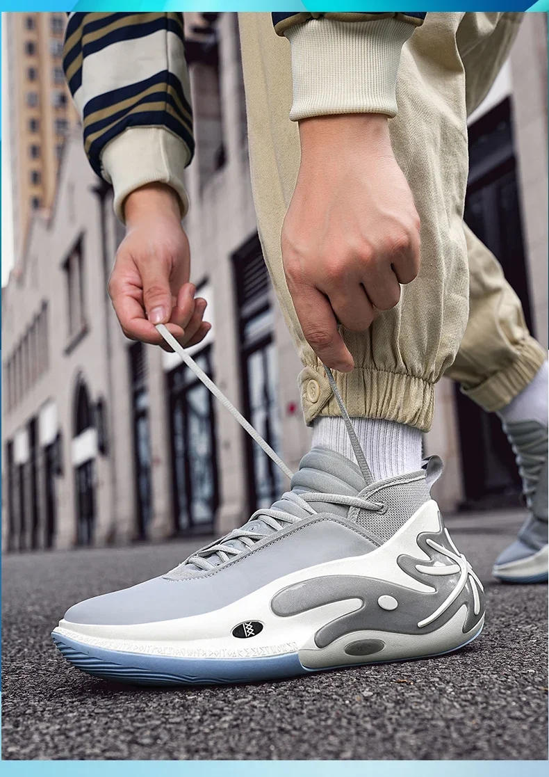 Description Picture 3 of itemSuper Cool Basketball Boots Unisex Luxury Brand Sport Shoes Couples Yellow Basketball Boots Big Boys Outdoor Sneakers Men Women