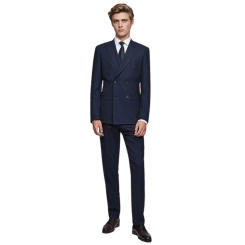 Men's Suit Two Pieces Double Breasted Buttons Peak Lapel Tuxedos for Formal Party