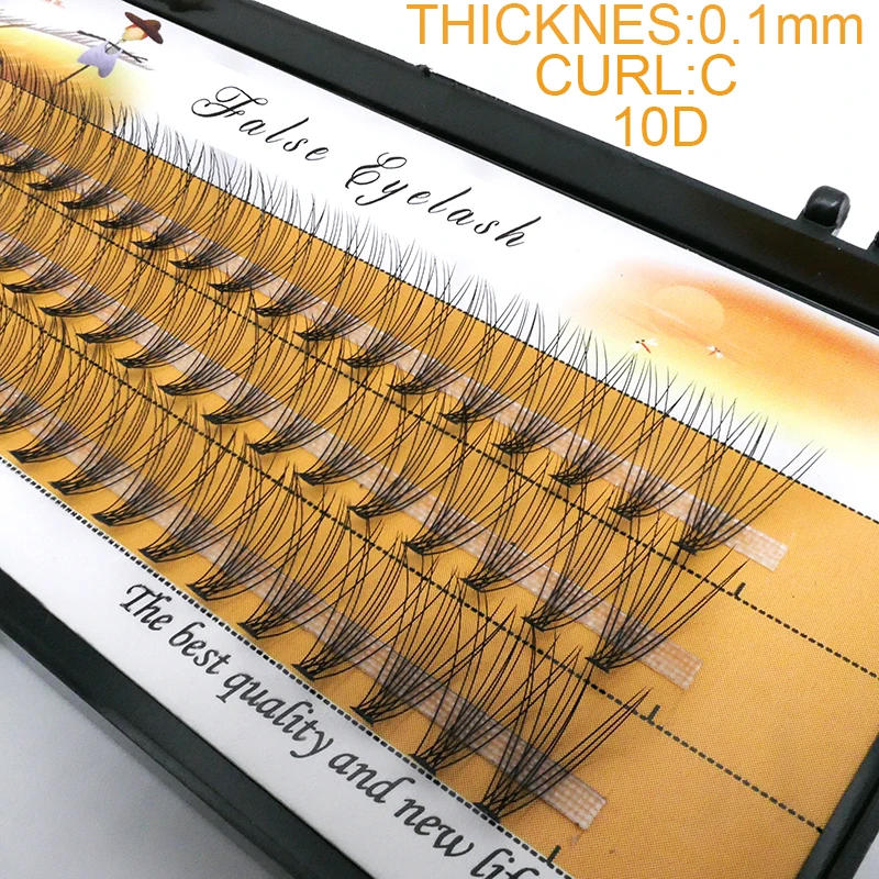 Description Picture 2 of item1 box 60 clusters 10D Extension eyelashes，Natural individual eyelashes, Natural Thick False Eyelashes, Individual Eyelash Bunche