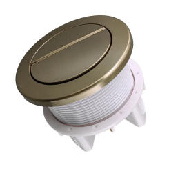 1pc Toilet Push Button Dual Flush Air Type Pneumatic Tank Switch Brushed Brass Gold Twin Hose Water Press Flush Button Parts