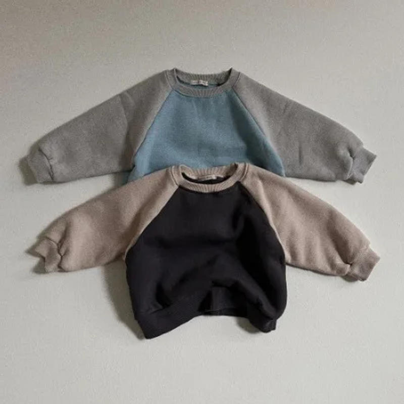 Description Picture 2 of item2025 Winter New Baby Long Sleeve Warm Sweatshirt Plus Velvet Thick Fashion Boys Girls Casual Sweatshirt Children Fleece Pullover