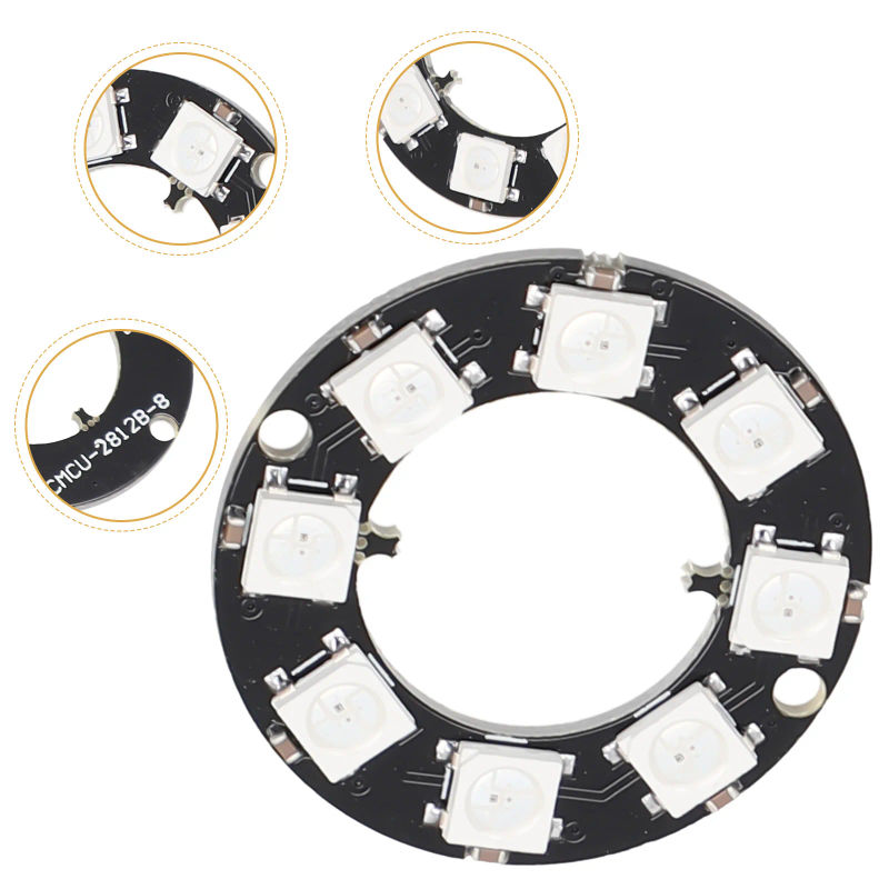 Description Picture 5 of item5V LED Rings Individual Addressable RGB LED NeoPixel Ring For WS2812 Full-color Drivers Lamp Portable Lighting Accessory