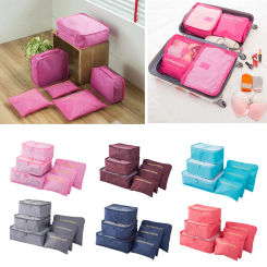 6PCS Foldable Travel Storage Bag Set for Clothes Tidy Organizer Wardrobe Suitcase Pouch Portable Travel Organizer Bag  Shoe bag