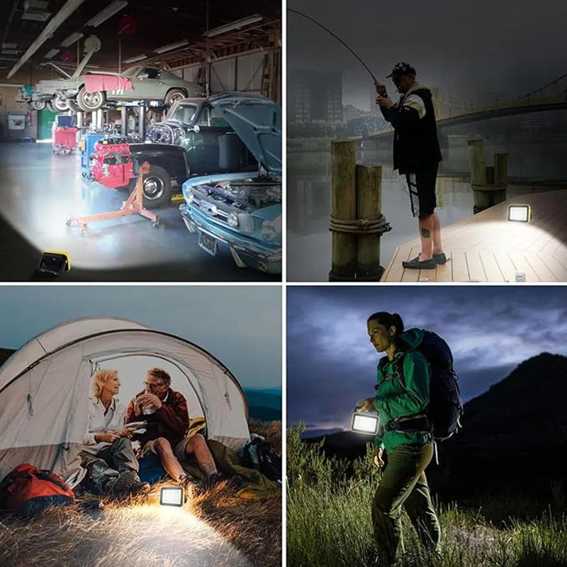 Description Picture 2 of item500W Portable Solar Panel Spotlight Super Bright 56Led Work Light USB Rechargeable For Outdoor Camping LED Lamp By 18650 LT006