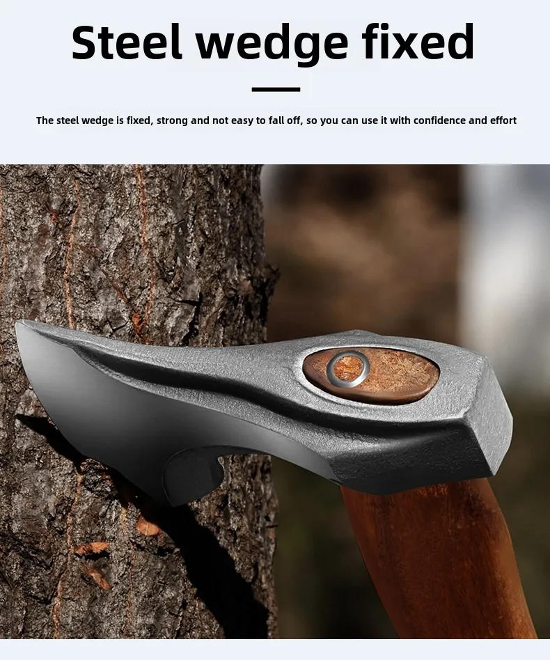 Description Picture 5 of itemOutdoors Hand Axe Tactical Survival Ax Professional Hatchet for Firewood Multifunctional Axe for Cutting Wood Camping Supplies