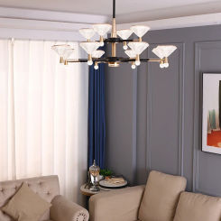 Nordic living room hall lamps Modern simple living room main light 2023 new light luxury atmosphere chandelier