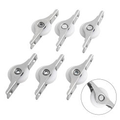 Accessory New Set Scroll Wheel Sliding Window Pulley Door Hardware Home Kitchen Plastic+stainless Steel Roller Single