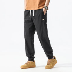 Summer thin quick drying breathable sports pants men with outdoor light hiking fast drying bundle foot leisure pants