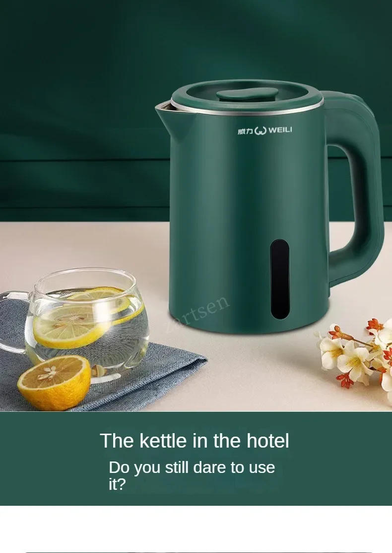 Description Picture 4 of item1.0L Mini Electric Kettle Small Capacity 304 Stainless Steel Teapot Hotel Dormitory Kettle Portable Travel Boil Water Pot 220V