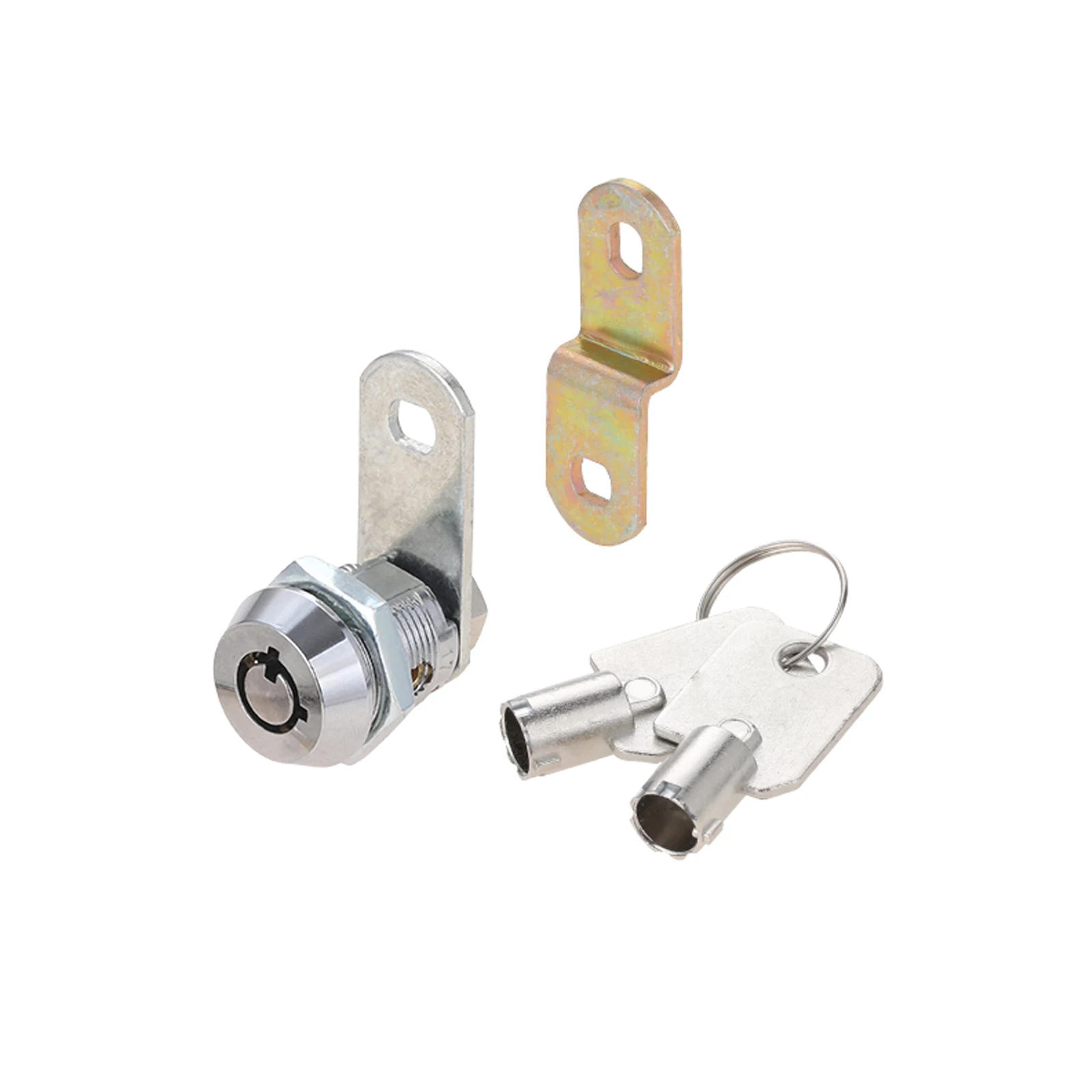 Description Picture 4 of itemTubular Cam Lock Cabinet Lock Keyed Alike Removable Keys Offset Cams 1-1/8" 5/8" Cylinder Length Zinc Alloy Drawer Box RV Door