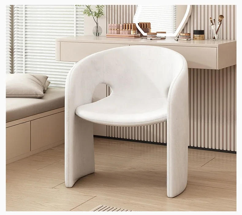 Description Picture 6 of itemLight Luxury Bedroom Backrest Makeup Stool, Modern Simple Design High-end Dressing Table Chair, Living Room Leisure Stool