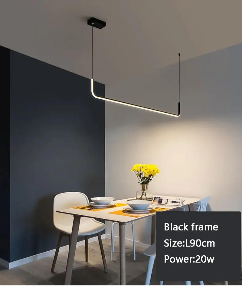 Description Picture 3 of itemModern LED Ceiling Chandelier Dimmable Table Dining Room Kitchen Minimalist Pendant Lamps Home Decor Lighting Lusters Luminaires