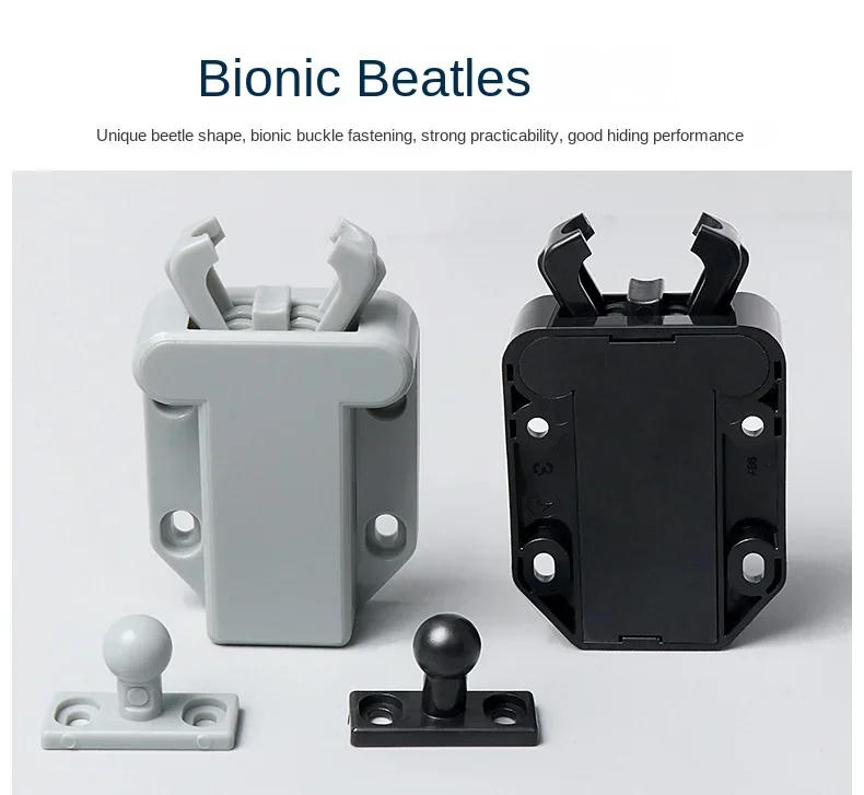 Description Picture 6 of item1pcs Beetle self-locking fire cabinet door rebounder door touch cabinet suction invisible door Plastic bouncing press touch bead