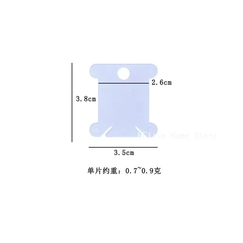 Description Picture 2 of item20pcs/lot Plastic Bobbins Sewing Thread Organizer Holder Embroidery Floss Storage Card DIY Craft Cross Stitch Sewing Accessories