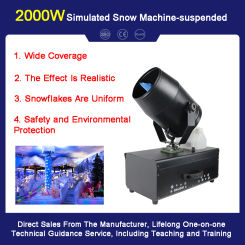 2000W High Power Fake Snowflake Maker Outdoor Simulation Shaking Snow Machine 360 Degree Moving Head for Party Event Stage